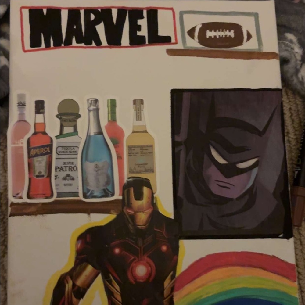 Marvel Themed Poster with Superheroes